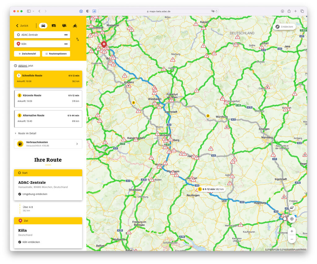 Routenplaner und Reiseführer in einem: ADAC Maps jetzt neu mit zahlreichen Reise-Infos zu Städten, Regionen und Ländern